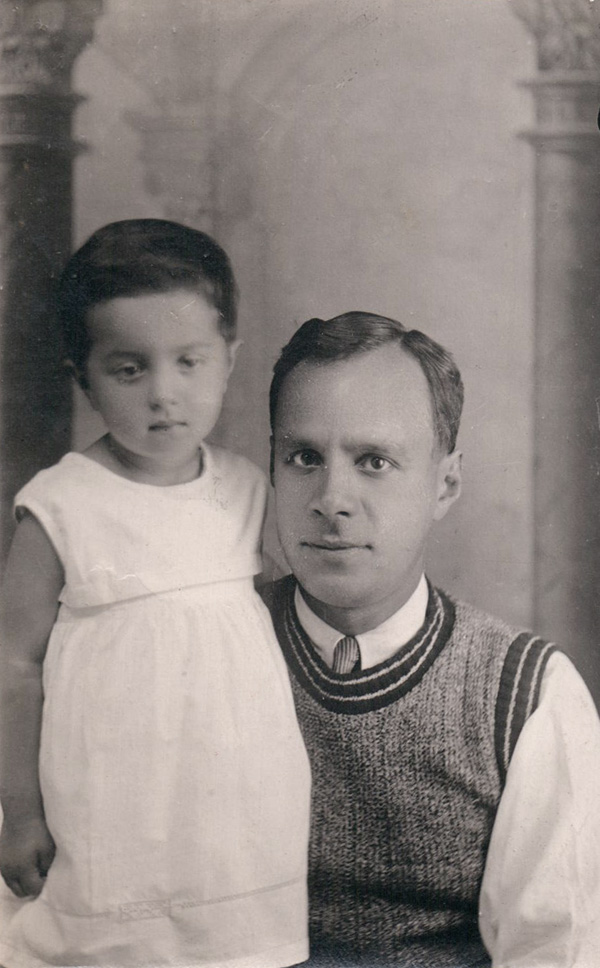 С отцом, Борисом Кузьминым
