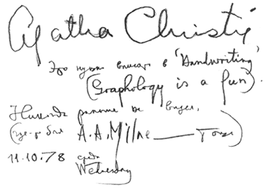 Agatha Christie.     «Handwriting